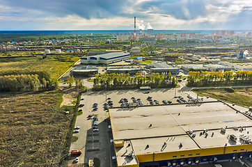 Image showing Group of car shops and railway node. Tyumen.Russia