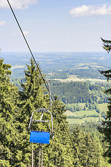 Image showing Chairlift Bavaria Alps