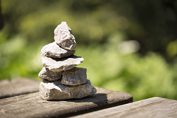 Image showing Small stone pyramid