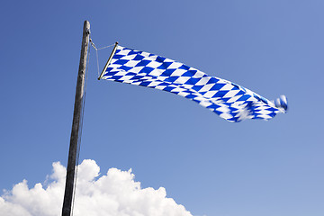 Image showing Waving Bavarian flag