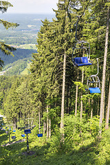 Image showing Chairlift Bavaria Alps