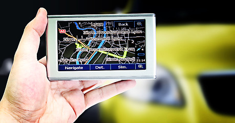 Image showing Gps in a man hand.