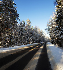 Image showing the winter road  