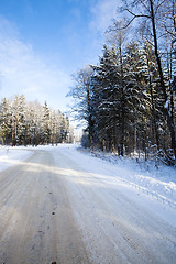 Image showing the winter road  