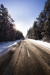 Image showing the winter road  