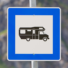 Image showing Camper sign in Europe