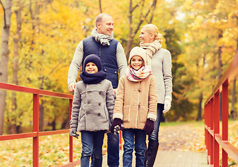 Image showing happy family in autumn park