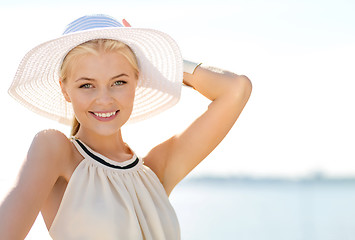 Image showing beautiful woman enjoying summer outdoors