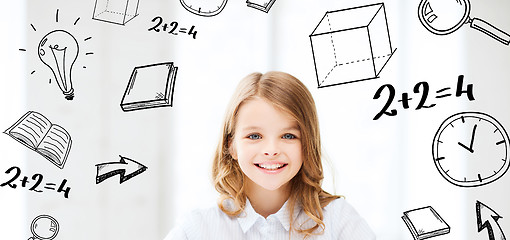 Image showing student girl studying at school