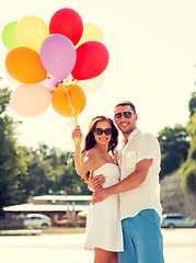 Image showing smiling couple in city