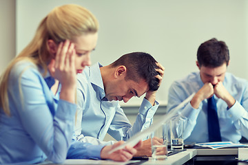Image showing business people having problem in office