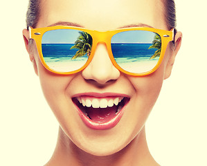 Image showing amazed girl in shades