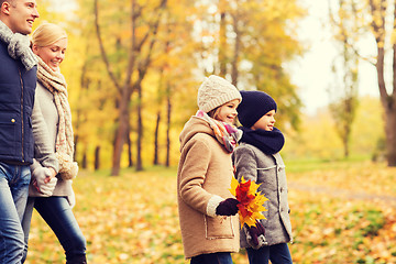 Image showing happy family in autumn park