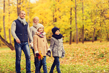 Image showing happy family in autumn park