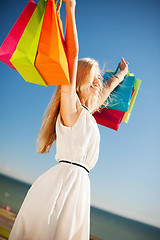 Image showing woman with shopping bags