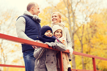 Image showing happy family in autumn park