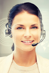 Image showing futuristic female helpline operator