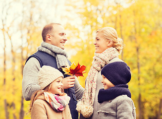 Image showing happy family in autumn park