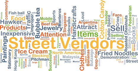 Image showing Street vendors background concept