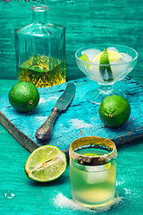 Image showing alcoholic cocktail with lime