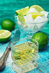 Image showing alcoholic cocktail with lime