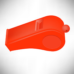 Image showing Red Plastic Whistle 