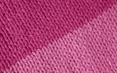Image showing Magenta and pink stockinette knitting background