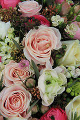 Image showing Pink and white bridal arrangement