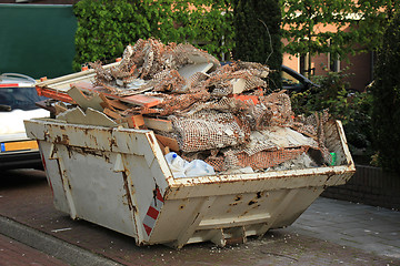 Image showing Loaded dumpster