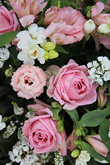 Image showing Pink and white bridal arrangement