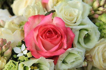 Image showing Pink and white bridal arrangement