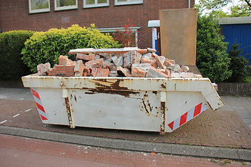 Image showing Loaded dumpster