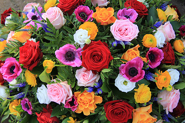 Image showing Bright colored bridal flowers