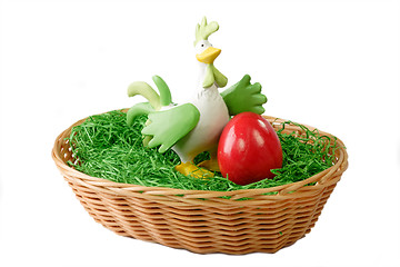 Image showing Cock in a basket