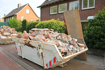 Image showing Loaded dumpster