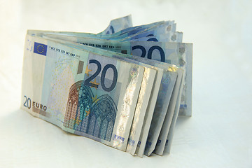 Image showing 20 euro banknotes