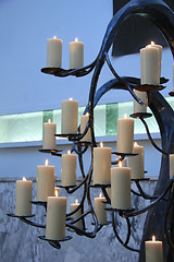 Image showing Candles at a funeral service