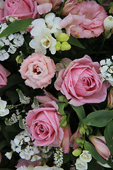 Image showing Pink and white bridal arrangement