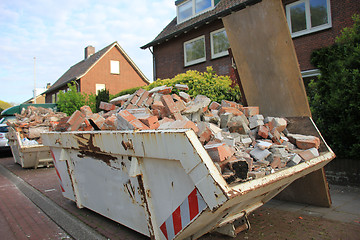 Image showing Loaded dumpster