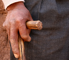 Image showing hand of old man