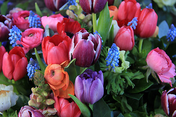 Image showing Spring bouquet in bright colors