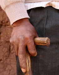 Image showing hand of old man