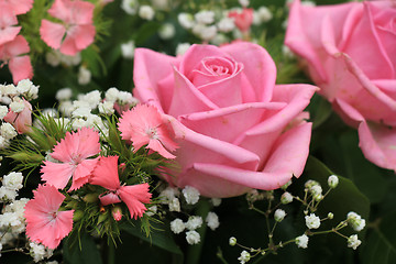 Image showing pink wedding arrangement