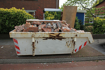 Image showing Loaded dumpster