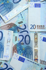 Image showing Twenty euro notes