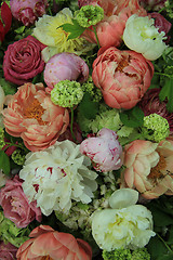 Image showing Peonies in a wedding arrangement