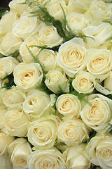 Image showing White roses in a wedding arrangement