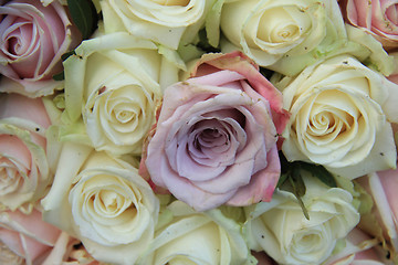 Image showing Pastel roses in a wedding arrangement