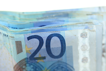 Image showing 20 euro banknotes