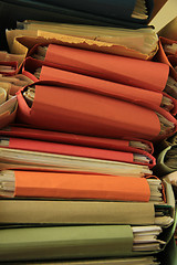 Image showing Stacked office files